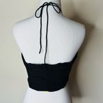 ZARA  Black Ruched Halter Crop Top Photo 6