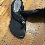 Y2K Black Sandals with Rhinestone Details Size 8 Photo 1