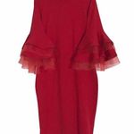 Pretty Kitty Fashion Bell Sleeve Bodycon Dress 12 Red Photo 0