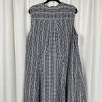 Calvin Klein  Black Gingham Tie Front Button Front Maxi Shirt Dress Sz.22W Photo 10