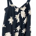 Vince  S 100% Silk Midnight Dark Floral Sleeveless Hawaiian Midi Dress Sundress Photo 2