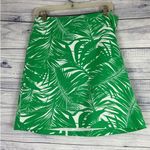 Talbots Pencil Skirt Women 10p Green Tropical Hawaii Cotton Stretch Cruise Beach Photo 0