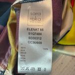 Sara Roka Elenat Silk Midi Dress Watercolor Abstract Floral Size IT 40 Small Photo 6