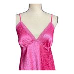 Flora Pink Satin Chemise Nightgown Size M Size M Photo 3