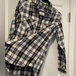 Eddie Bauer NWT Size S Black Blue Plaid Flannel Long Sleeve Button Down Shirt Photo 7