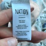 Nation Ltd  Paulette Ruffle Tank White Blue Size Large Photo 7