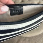 Striped Leather Wristlet Black Photo 5