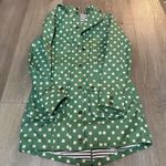 Boden Green Polka Dot Hooded Coat Size 4 Photo 1