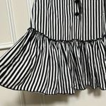 Marc Jacobs  Women’s Long Sleeve Pleated Dress Black and White Stripes Size 0 Photo 4