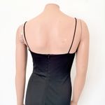 [Vintage] David Meister Y2K 90s Black Draped Cowl Neck Mini Slip Dress Size 2 Photo 3