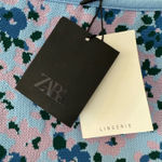 ZARA  Top Crop Long Sleeve Blue Photo 1