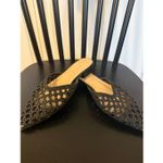 Joie  Behold black leather woven mule flats size 6.5 Photo 7