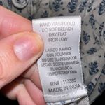 En Crême En Creme White and Blue Floral Peasant Top - Size Large Photo 7