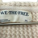 Free People  Cardiff Waffle Knit Hoodie Pullover Top Size Medium Photo 2