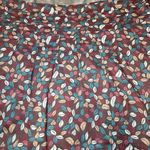 Old Navy Skirt Womens 8 Brown Leaf Print Side Zipper Autumnal Boho Flowy Earthy Photo 3