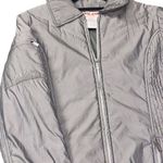 Guess Vintage Women's Quilted Logo Jacket With Pockets & Zippers Silver SM-Med Photo 5