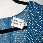 Hello Molly Deep Blue Polka Dot Mini Dress Size 6 Photo 6