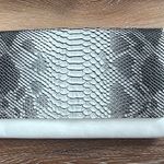 Francesca's snakeskin white clutch purse Photo 0