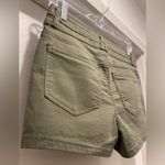 Blue Spice High Waist Olive Green Stretch Shorts - 7/8 Photo 7