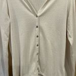 Olivia Sky  Women's Cream Button-Up Long Sleeve Top Photo 2
