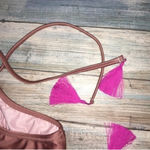 Shade & Shore  Shimmer & Tassel Bikini Bottom ・S • New Without Tag Photo 2