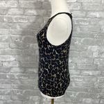 EXPRESS Black and Brown Silk Animal Print Sweater Tank Top Photo 1