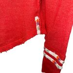 We The Free FREE PEOPLE Rainbow Thermal Waffle Knit Embroidered Henley Top M Photo 4