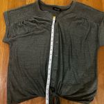 Cable & Gauge Short Sleeve Button Down Tie Front  Photo 9