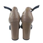 Hotic Black Patent Leather Ankle Strap Block High Heels Dress Sandals Size 8.5 Photo 2