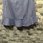 SheIn EUC Sky Blue White Stripe Skirt W/Tie Size Small Photo 3