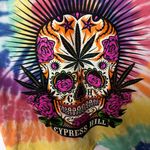 2021 Cypress Hill Tie Dye T Shirt Large Skull Weed Rose Graphic Rap Tee Hip Hop Purple Photo 11