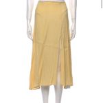 Reformation  skirt with slit in buttercup NWT Photo 4