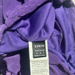 SheIn  Purple Tube Top‎ Ruched Sleeveless Sparkle Party Club Top Size M Photo 5