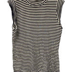 Max Mara Navy White Striped Sleeveless Tank Top Size L Nautical Coastal Chic Photo 0