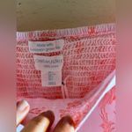 Cynthia Rowley Pink Ruffled Crop Blouse European flax linen, 3/4 ruched sleeve Photo 2