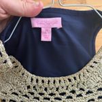 Lilly Pulitzer  Rachelle Navy Gold Crochet Swing Mini Dress Size XS Photo 4