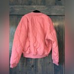 Universal Threads Universal Thread Coral Pink Quilted Bomber Jacket Retro Style Medium Photo 5