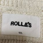 Rolla's Cream White Rib Knit Sleeveless Cami Camisole Crop Sweater Tank Top Sz L Size L Photo 2