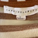Jane and Delancey  Brown and White Striped Short Sleeve Top Photo 3
