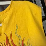 Vintage 2002 Harley Davidson reworked cropped tee top tank cowboy texas diy Orange Size L Photo 5