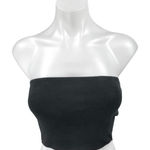 ZARA  Women's Black Rib Knit Strapless Bandeau Tube Cropped Tank Top Size S Photo 0