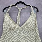 Liz Lange Maternity 010.  Cream Greek Key Halter Padded Tankini XL Extra Large Photo 2