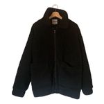 I am gia I.AM.GIA | Pixie Teddy Sherpa Furry Zip Up Jacket Coat Black Oversized sz Small Photo 5