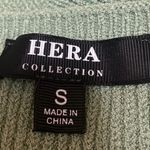 Hera Collection Green Ribbed Knit Sleeveless Cami Tank Cardigan Crop Top Size S Photo 2