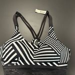 Victoria's Secret Victoria Secret Sports Bra Black & White Stripe Photo 0