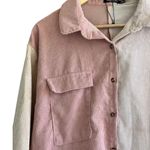 Nasty Gal Collection Writers Colorblock Corduroy Shirt Dress Photo 3