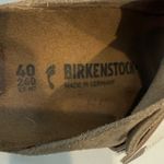 Birkenstock Kyoto Gray Taupe Suede Slides with Camo Camouflage Strap Size 40 Photo 6