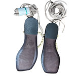 Jeffrey Campbell NEW ‎ Xeniah Sandals Size 8 Natural Beaded Lace Up Boho Flats Photo 7