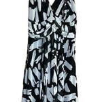 Maurice's Black & White Flattering V-Neck Dress with Draping at the front. Photo 0