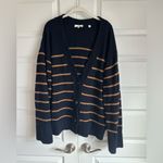 Vince  Wool Cashmere Breton Stripe Cardigan‎ XXXL Photo 3